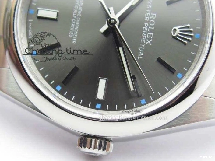 1219 Premium Oyster Perpetual 39mm 114300 JF 1:1 Best Edition Gray Dial On SS Bracelet SA 3795